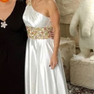 Evening Gown - White Satiny